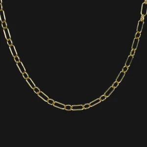 TIFFANY & CO SOLID 18k YELLOW GOLD PAPER CLIP CHAIN NECKLACE 3mm 26 INCH LONG