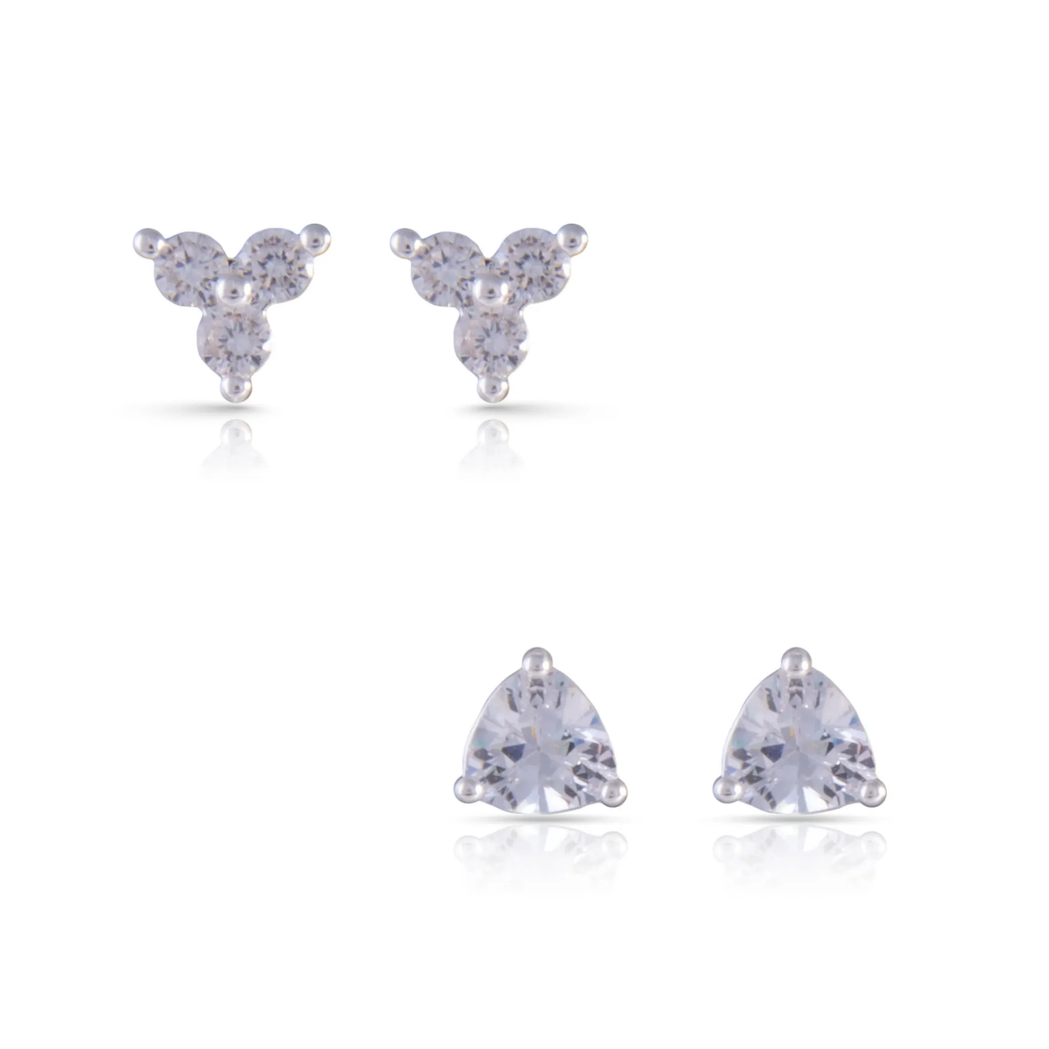 Trillion Duo Stud Earrings