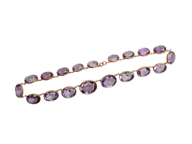 Victorian Classicism - Amethyst Rivière in Gold