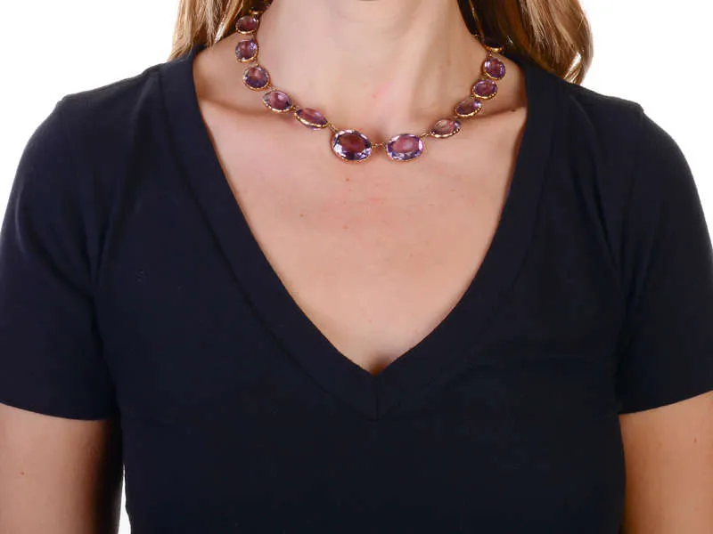 Victorian Classicism - Amethyst Rivière in Gold