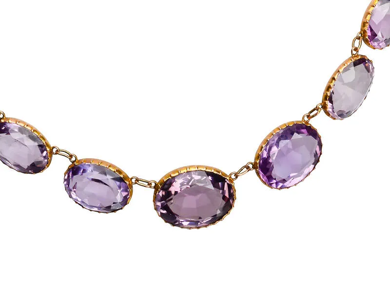 Victorian Classicism - Amethyst Rivière in Gold