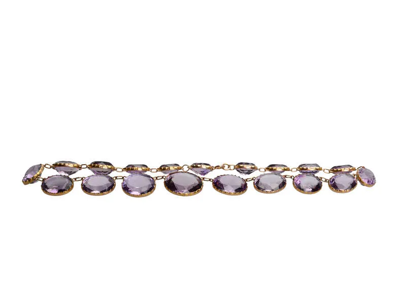 Victorian Classicism - Amethyst Rivière in Gold