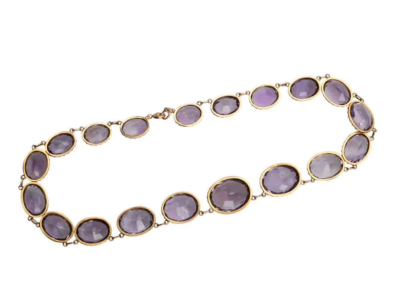 Victorian Classicism - Amethyst Rivière in Gold