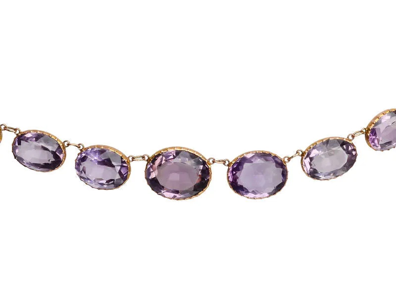 Victorian Classicism - Amethyst Rivière in Gold