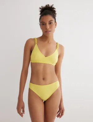 Vilhelmina Yellow Bikini Top