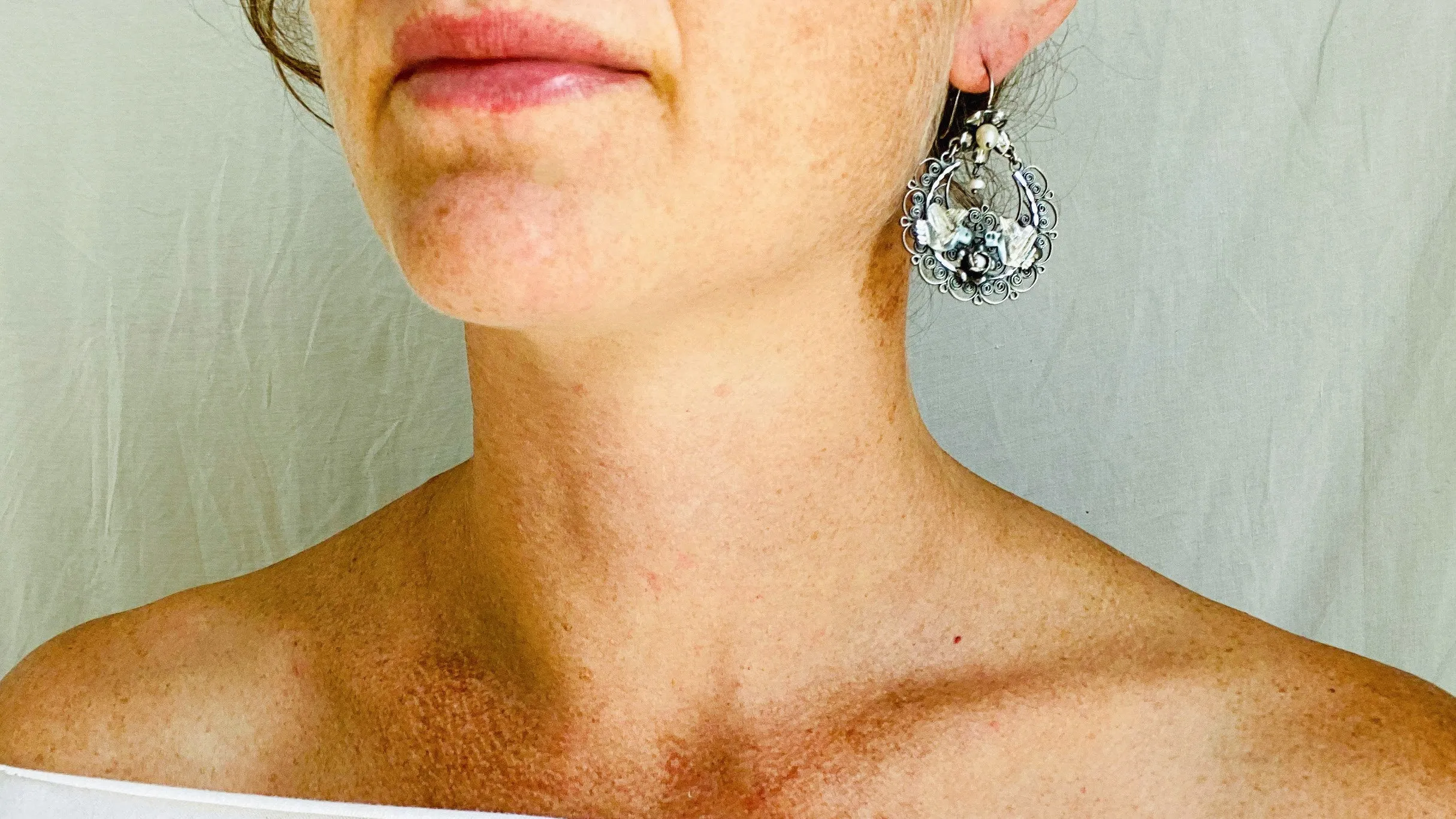 Vintage Oaxacan Filigree Earrings. Sterling Silver & Pearl. Mexico. Frida Kahlo