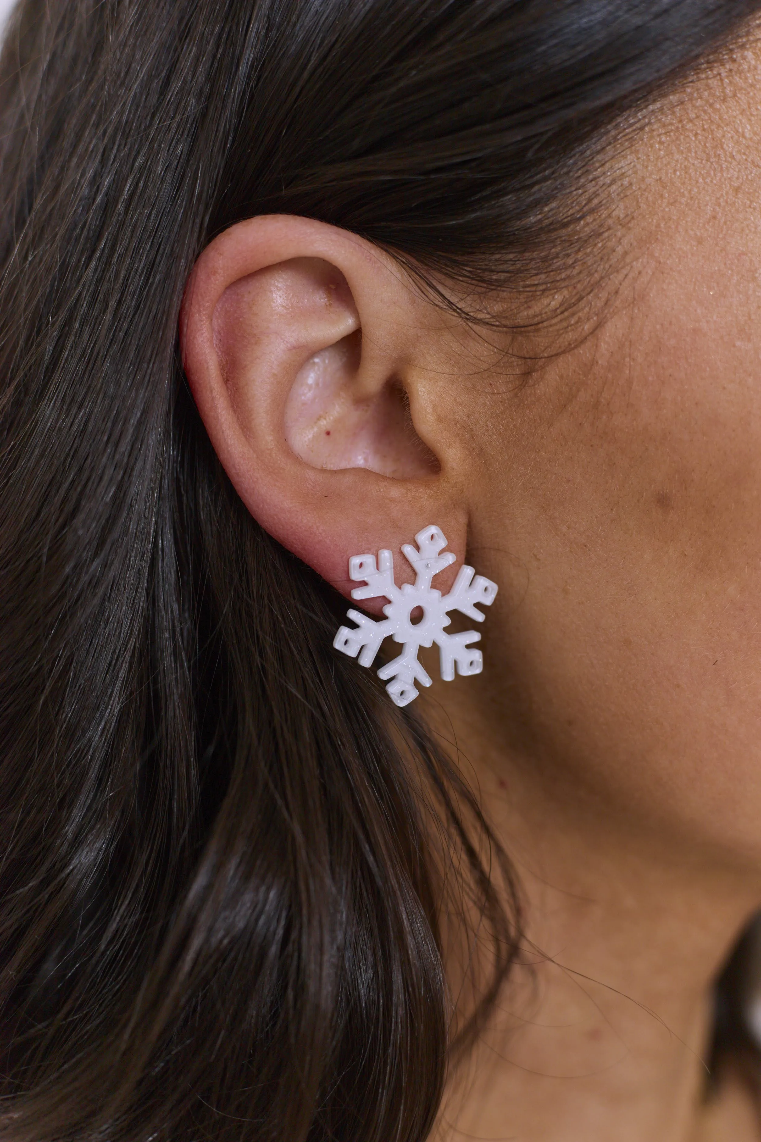 Winter Wonderland Snowflake Glittery Earrings