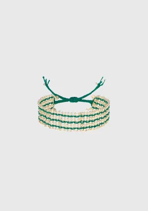 Woven Chain Bracelet_Green