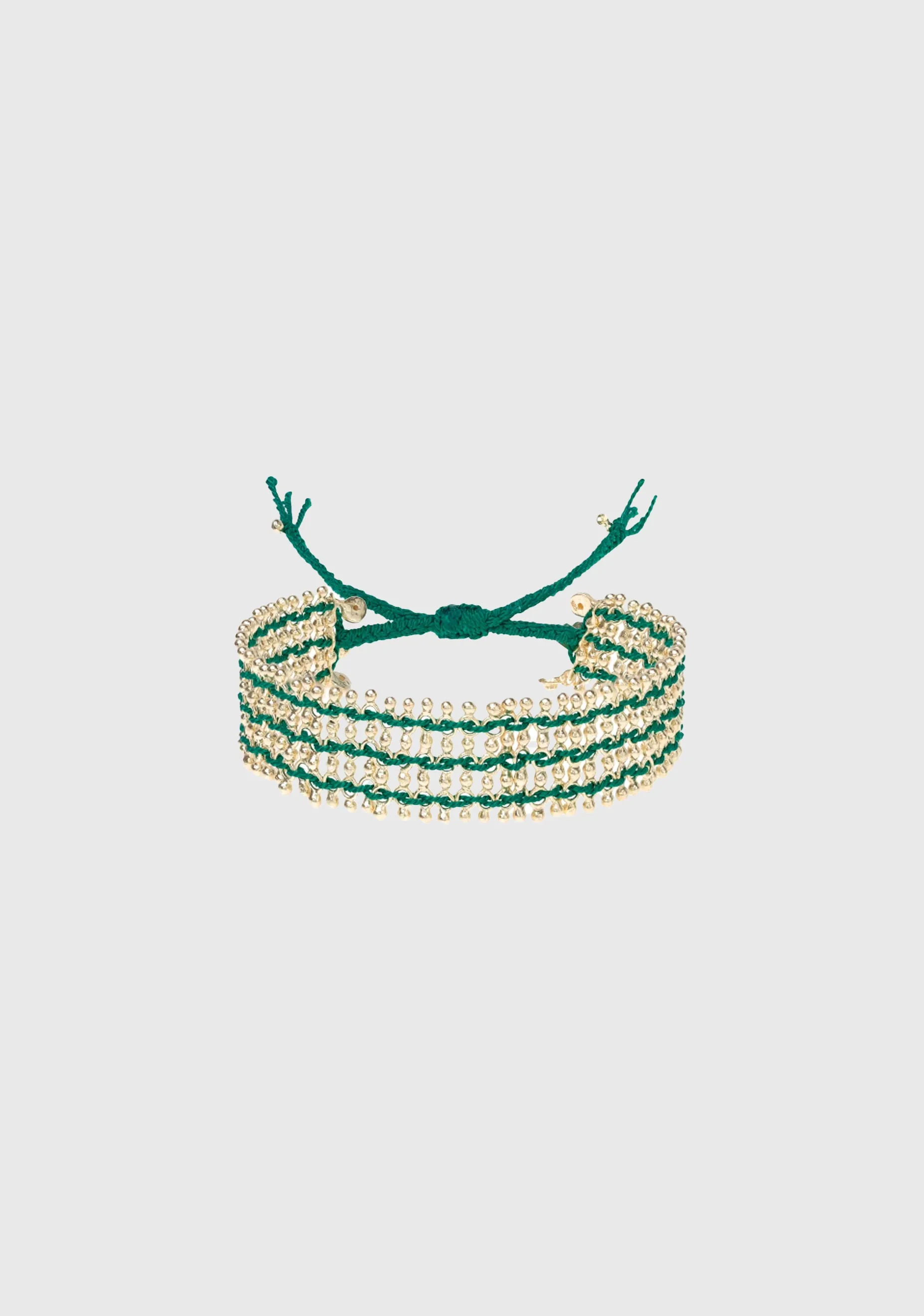 Woven Chain Bracelet_Green
