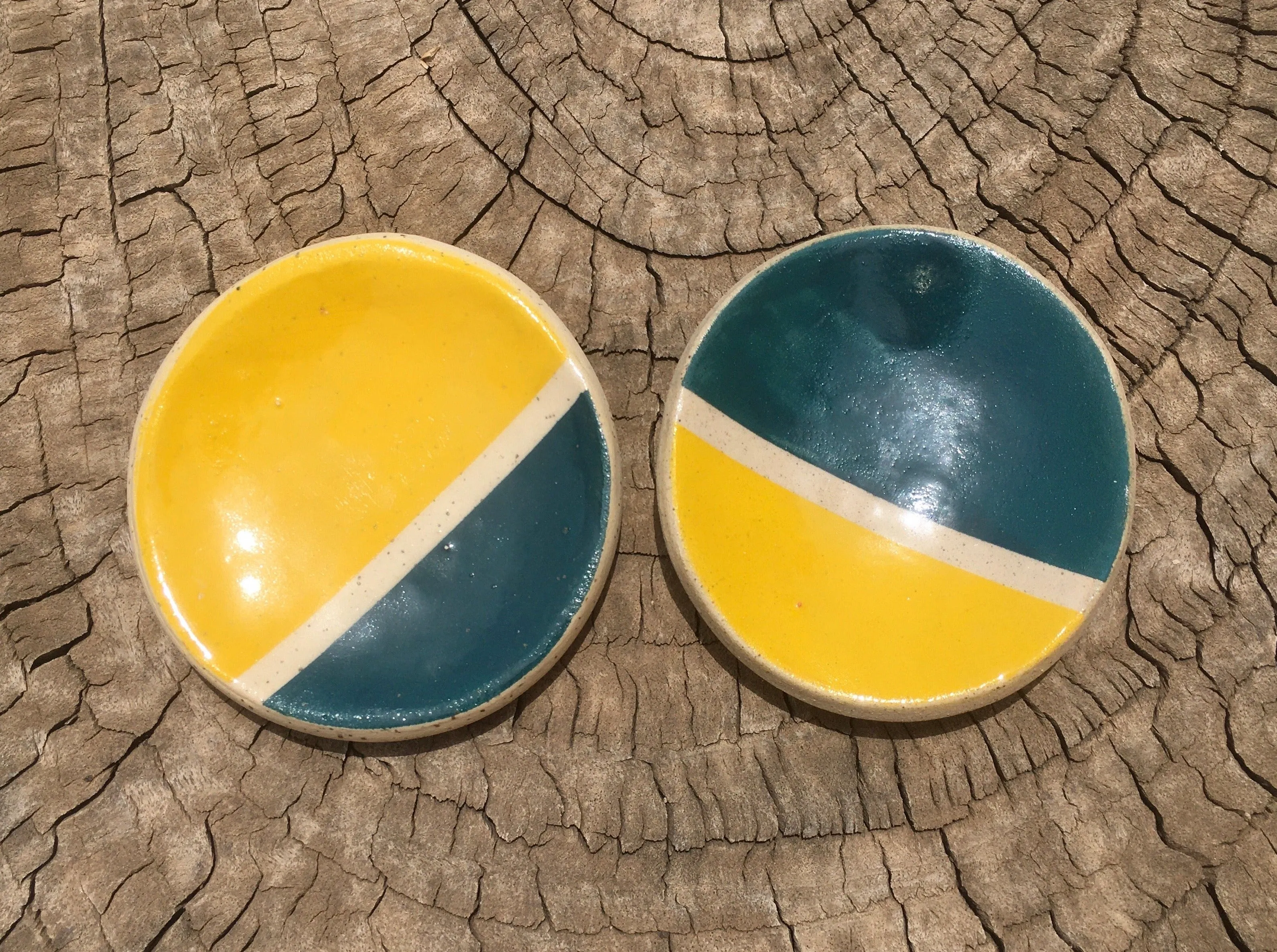 Yellow & Teal Plates
